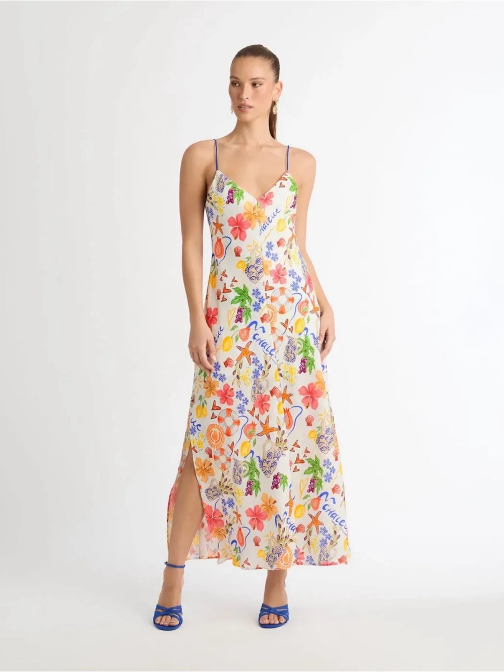 Sheike Summer Armour Linen Dress with Prints